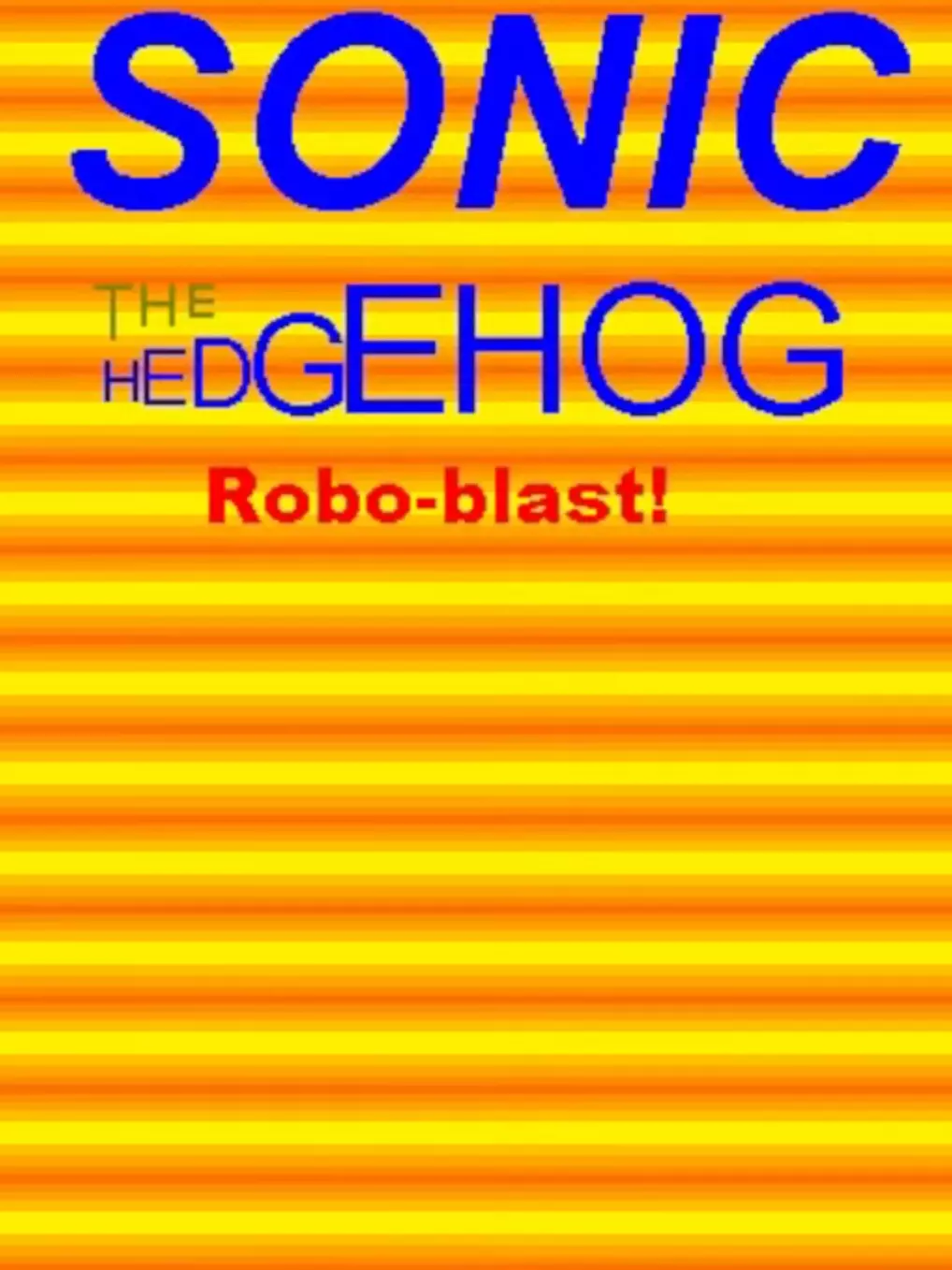 Sonic Robo Blast