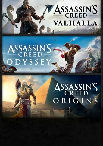 Assassin's Creed Bundle: Assassin's Creed Valhalla, Assassin's Creed Odyssey, and Assassin's Creed Origins