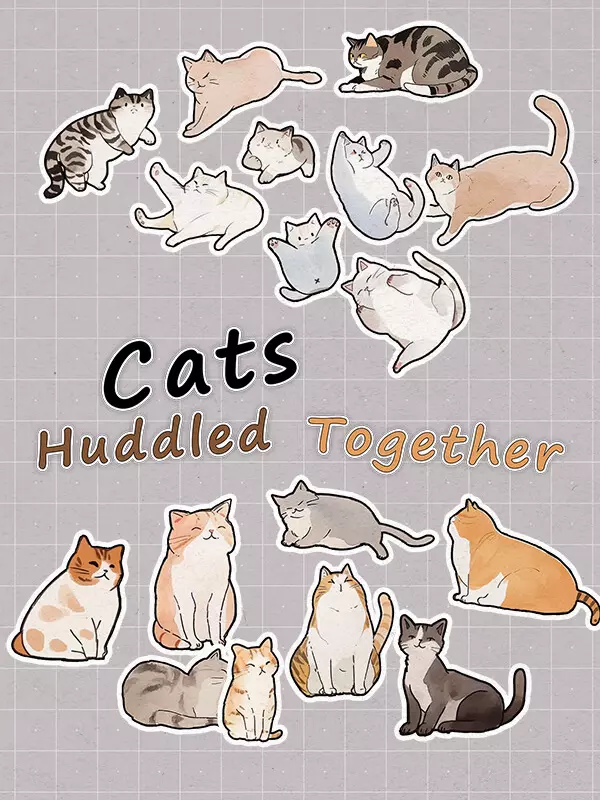 Cats Huddled Together
